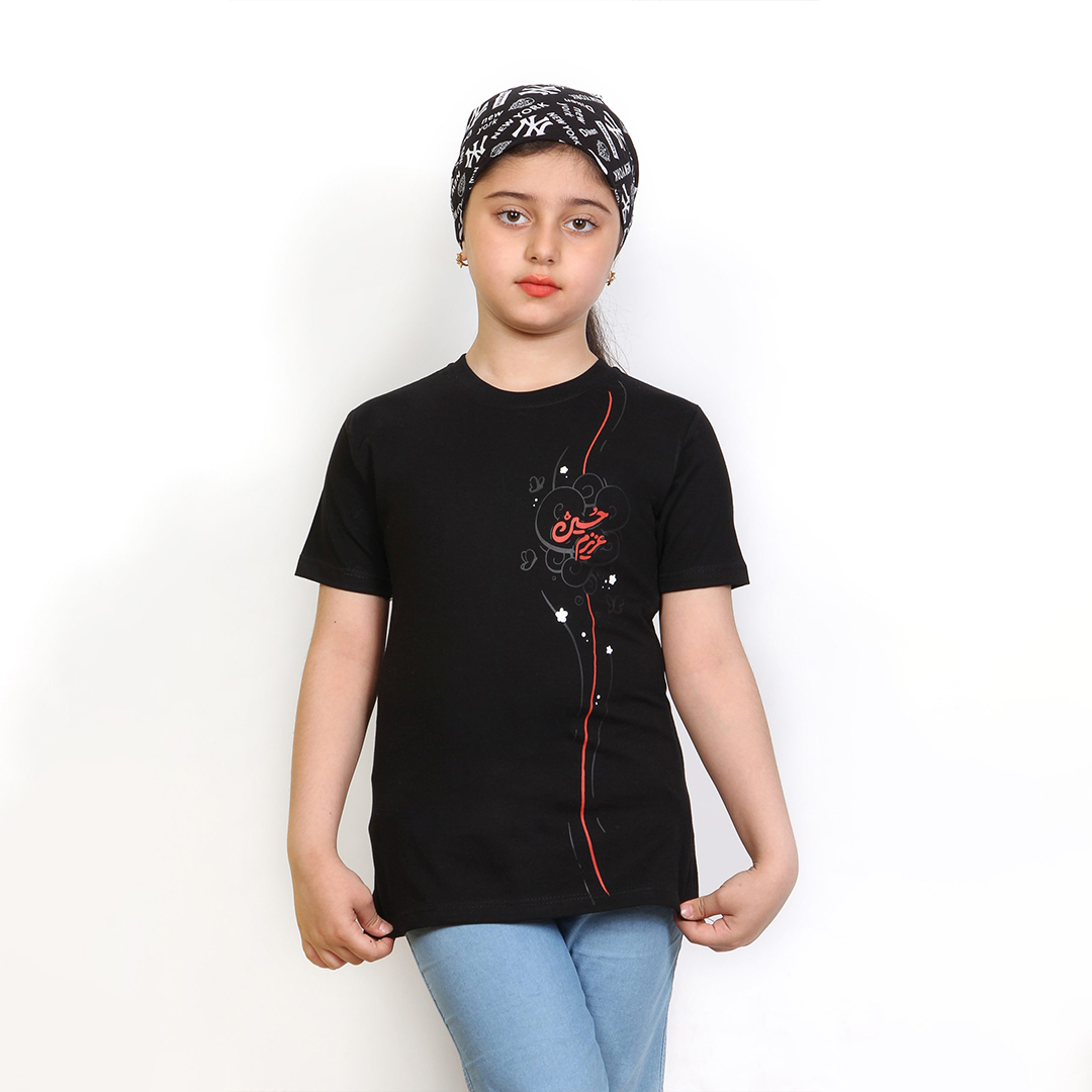 تیشرت مشکی طرح عزیزم حسین