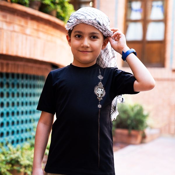 تیشرت مشکی طرح یاحسین اسلیمی